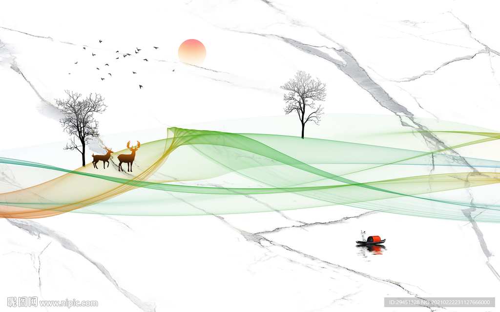 线条理石鱼肚白 TIF合层