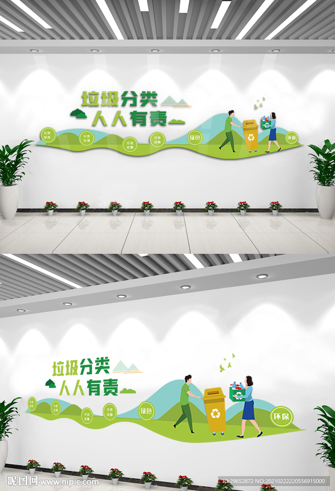 垃圾分类人人有责文化墙