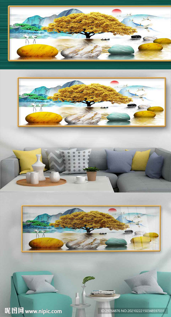 轻奢中国风山水画