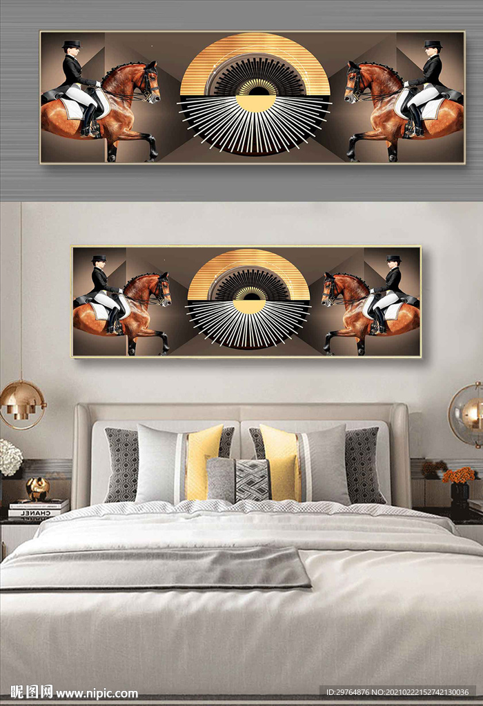 质感高档马术装饰画