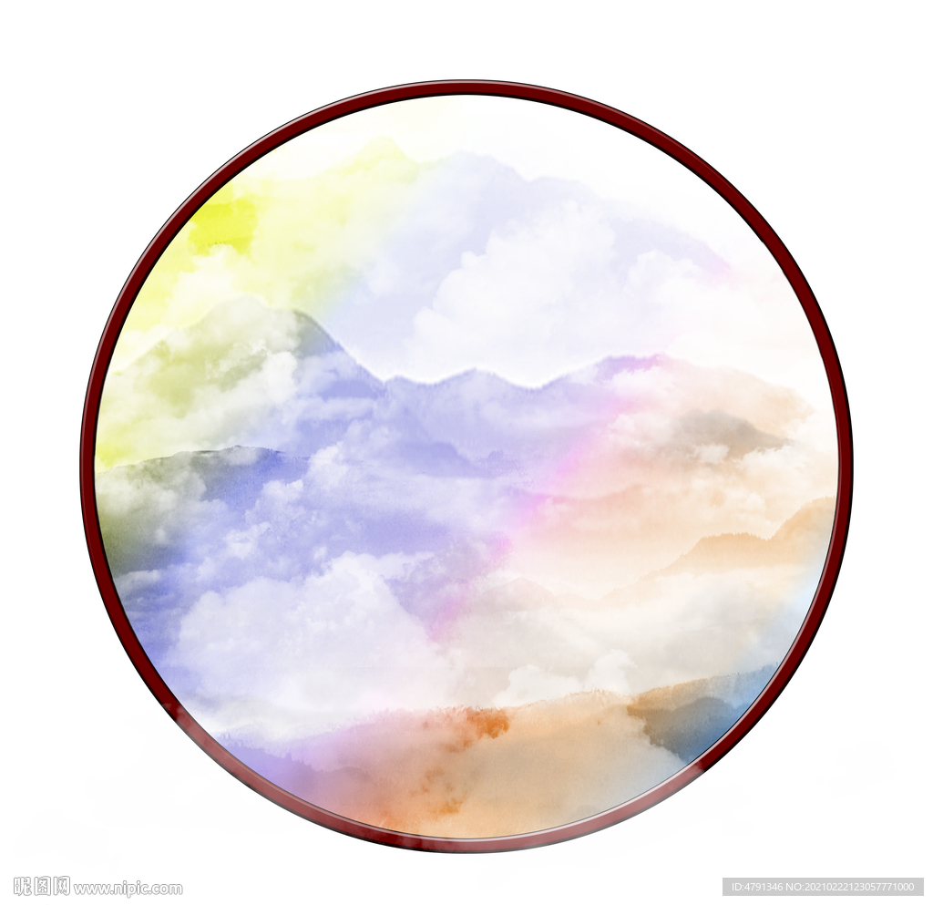 圆形酒店装饰画