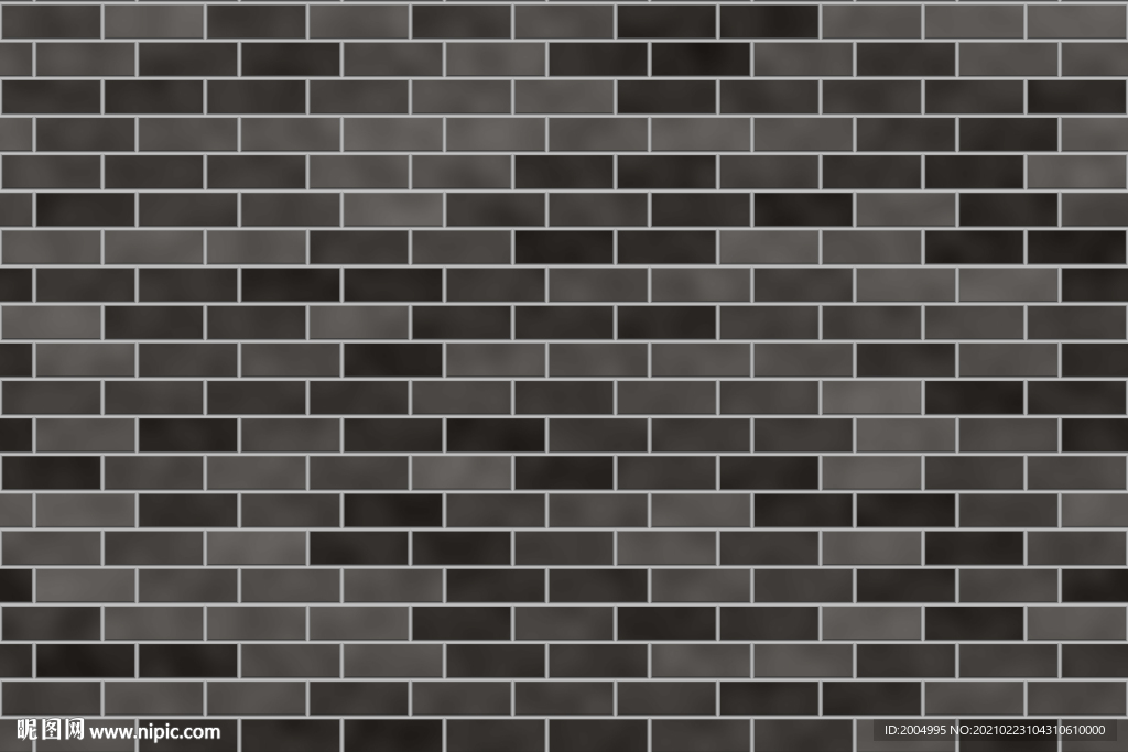 无缝拼接灰砖墙