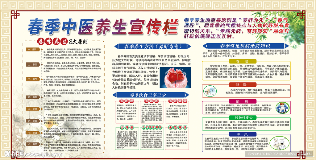 春季中医养生宣传栏