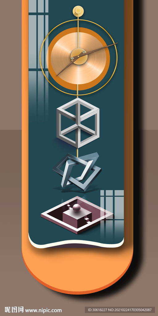 北欧组合挂钟画