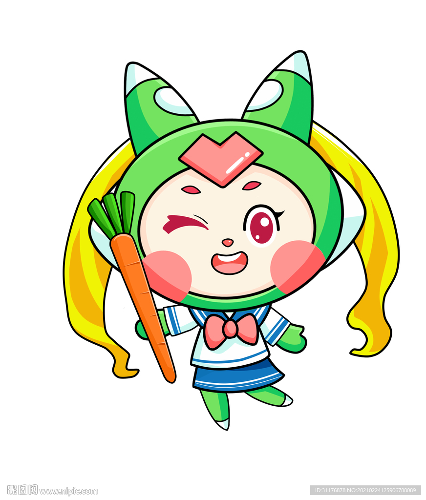 兔子美少女卡通可爱形象
