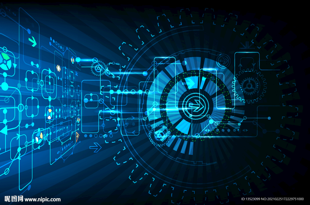 蓝色科技 数据矢量