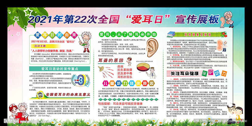 2021年全国爱耳日宣传展板