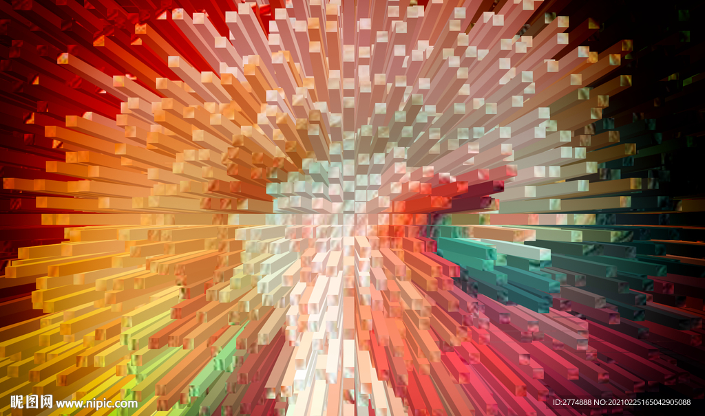 高清立体突出炫彩背景图