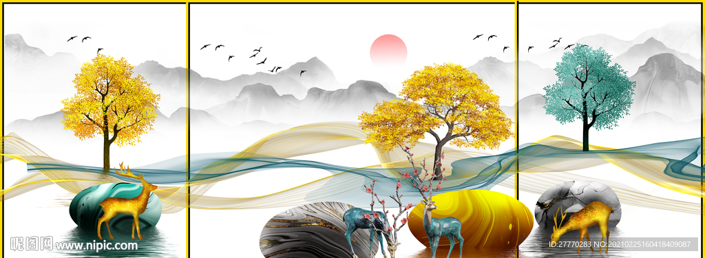 石来运转三联画