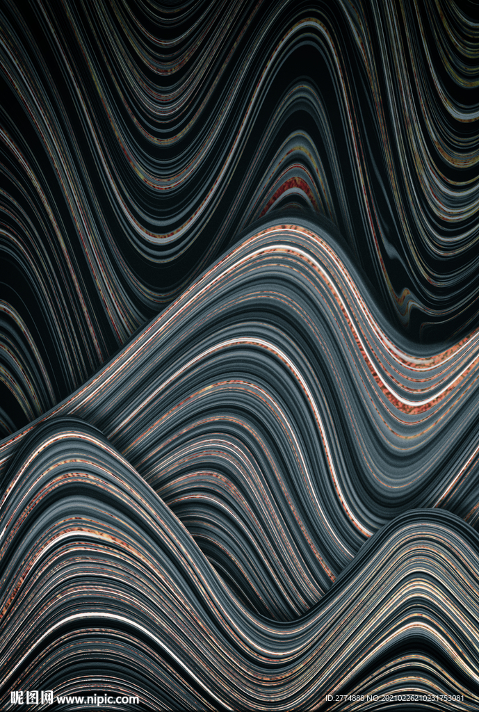 国风金线山脉底纹竖图