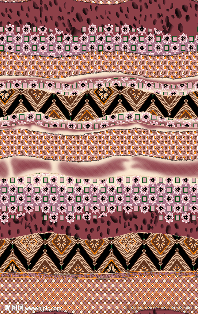 民族风连衣裙图案