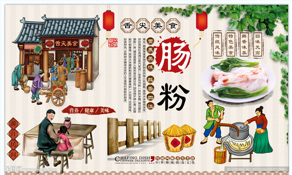 肠粉背景墙
