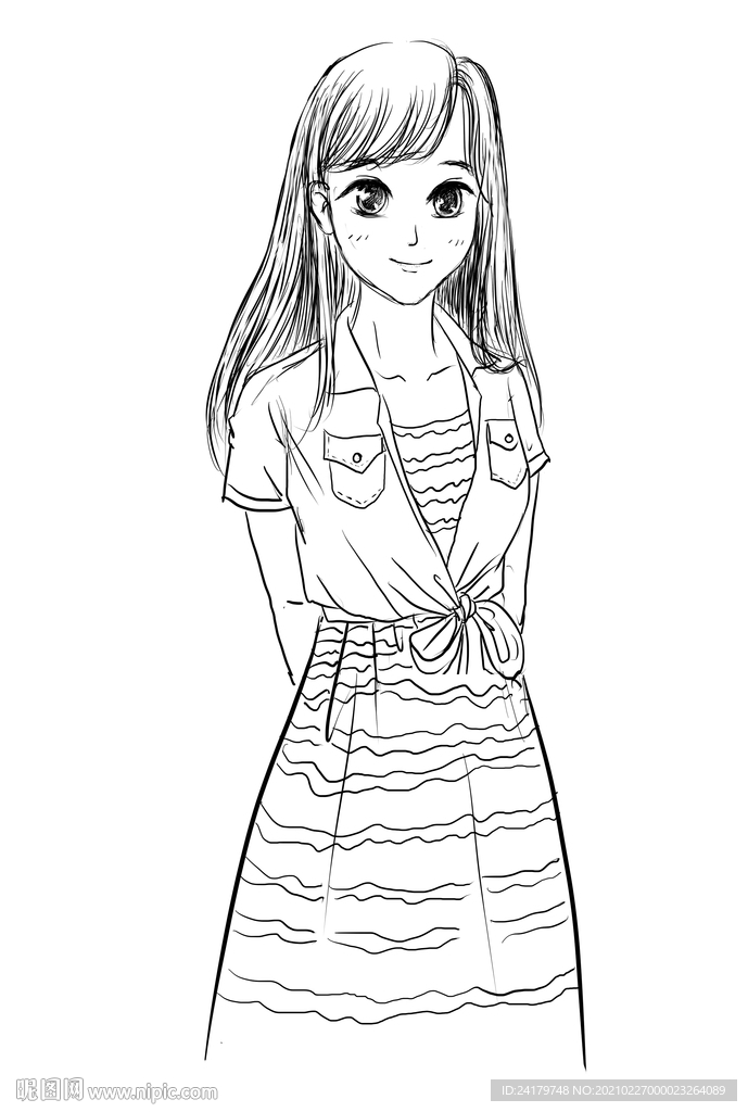 手绘大眼可爱女孩漫画