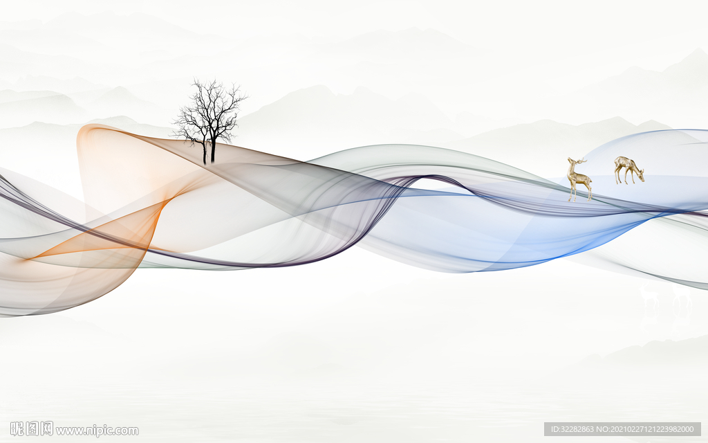 爆款高清无框画 文件分层 沙