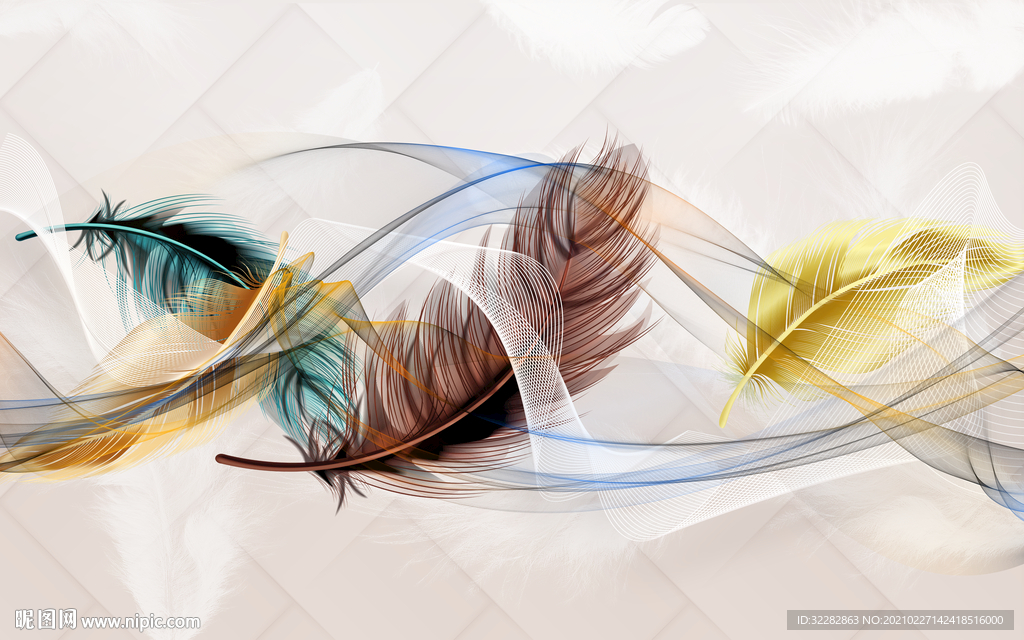 现代 高清背景墙 文件分层