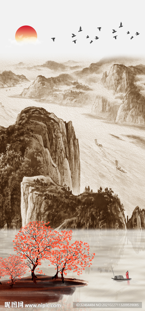 中式玄关装饰画