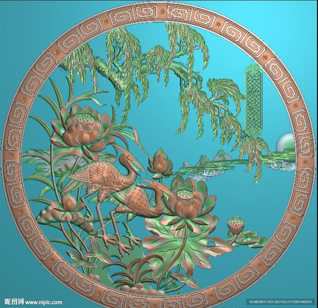 精雕 花鸟 镂空 花格 一