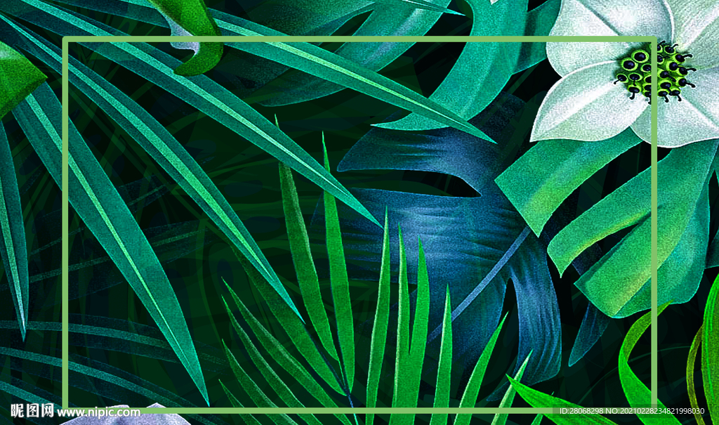 绿色艺术装饰背景