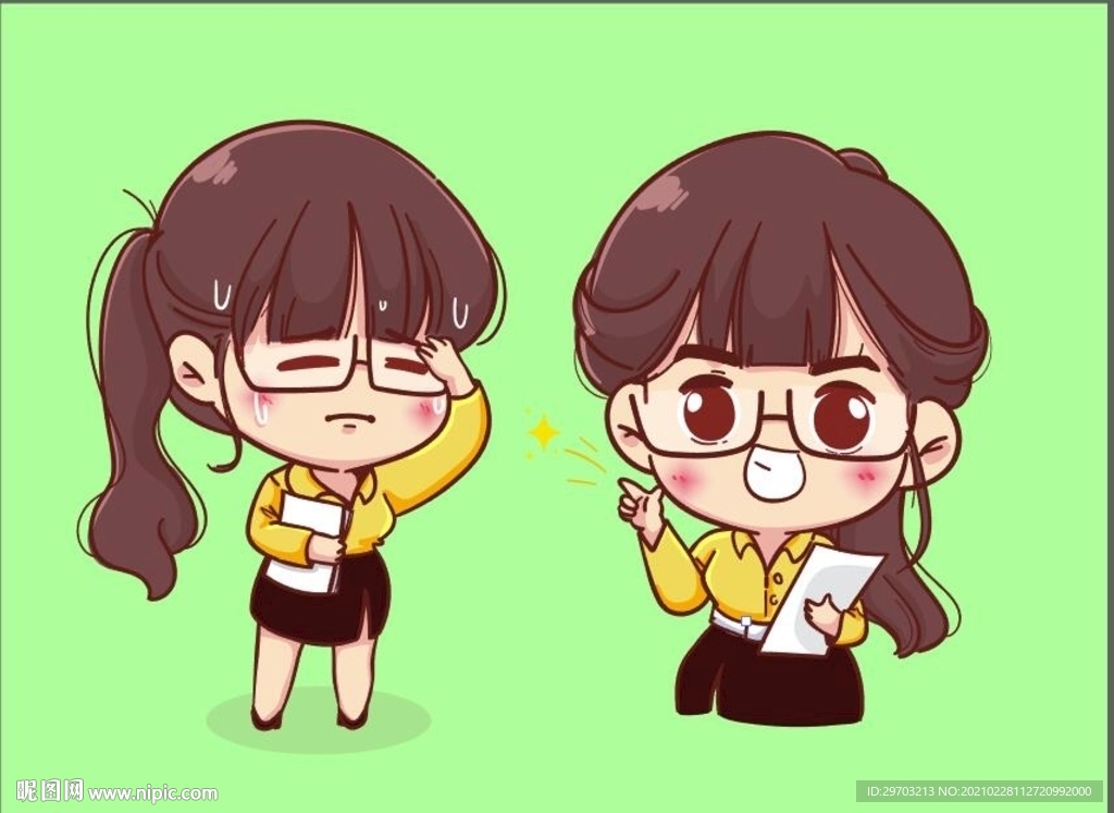 卡通美女
