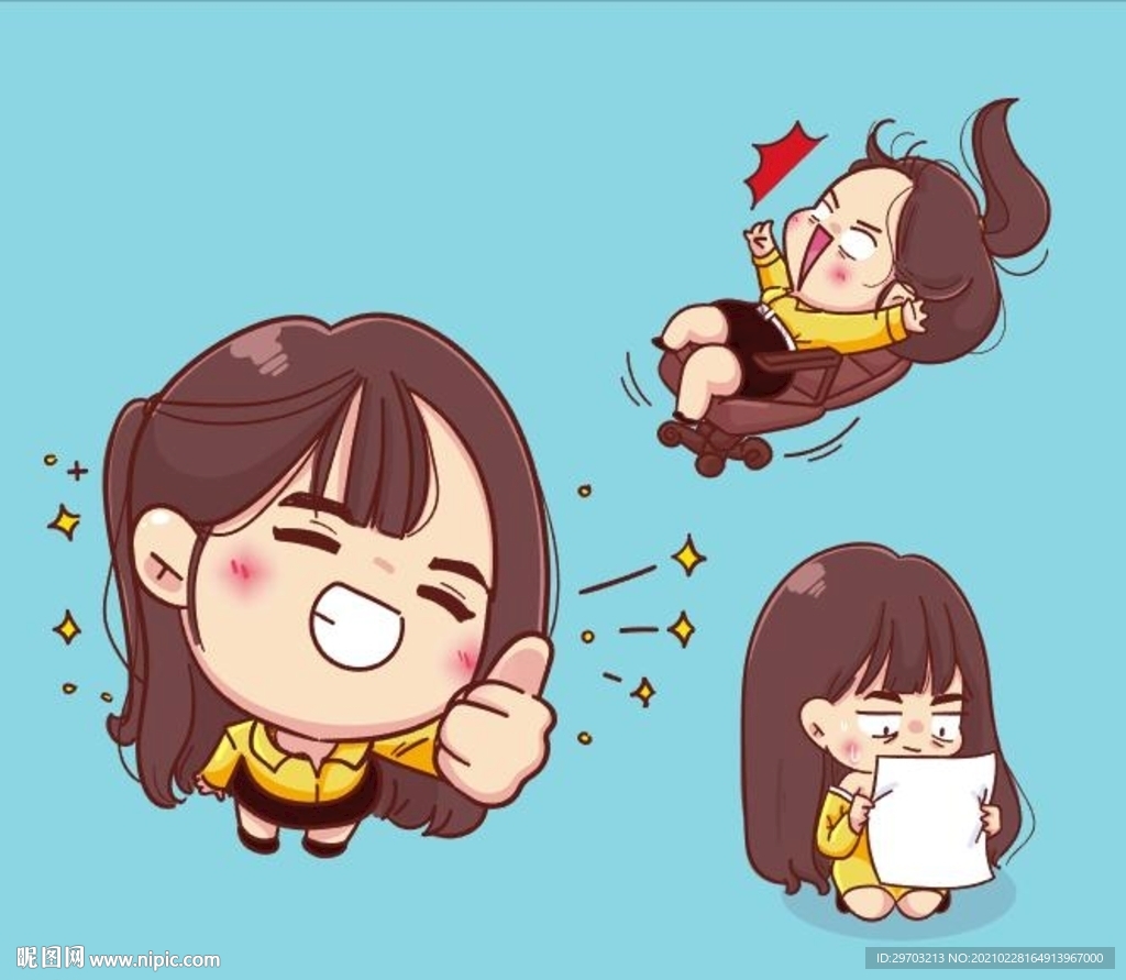卡通美女
