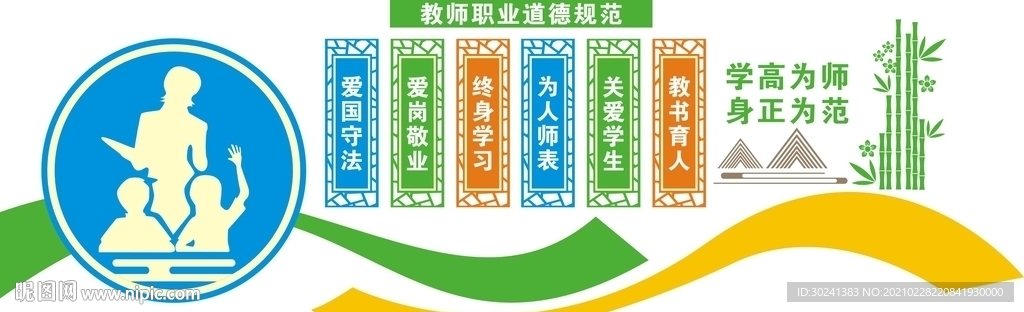 教师职业道德文化墙