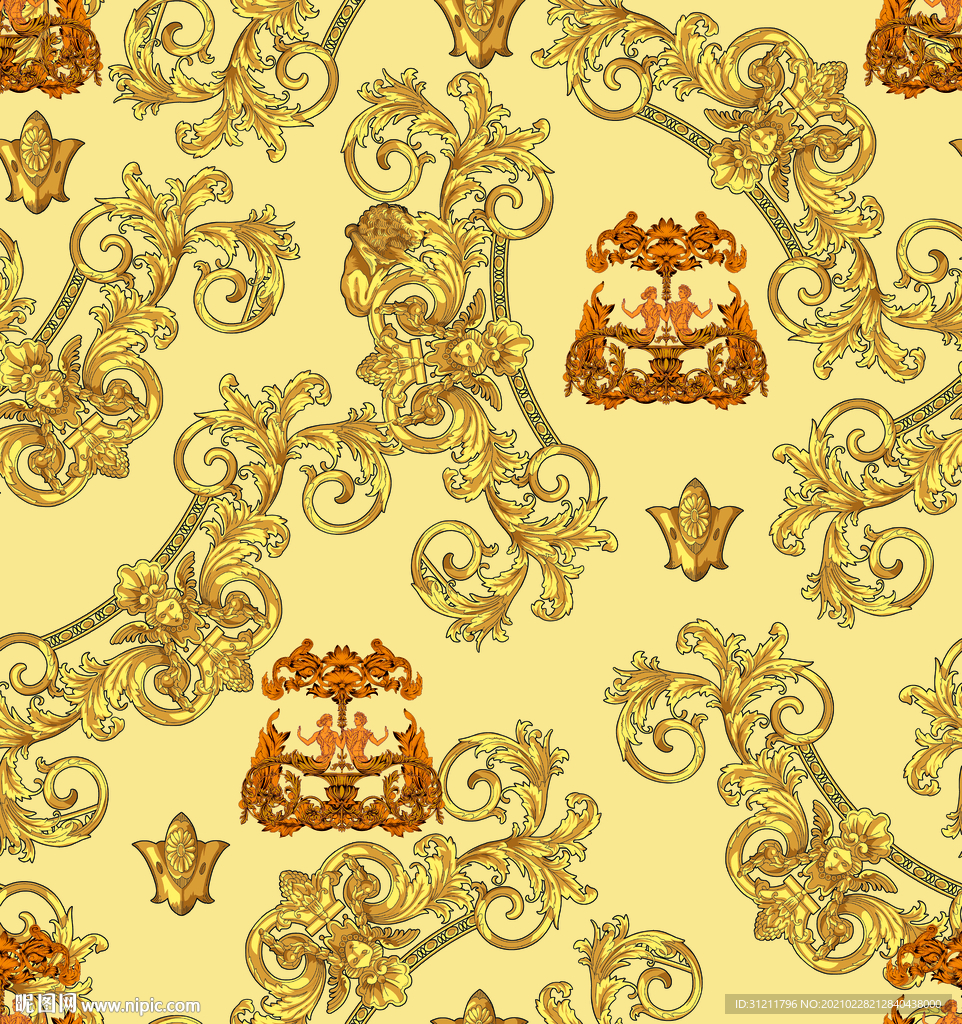 大牌男装 范思哲 金色花