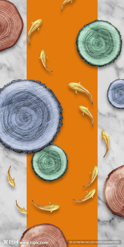 九鱼图年轮玄关