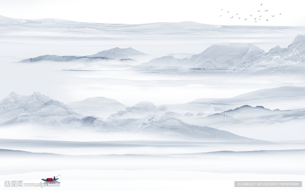 豪华 新山水意境画 tif分层