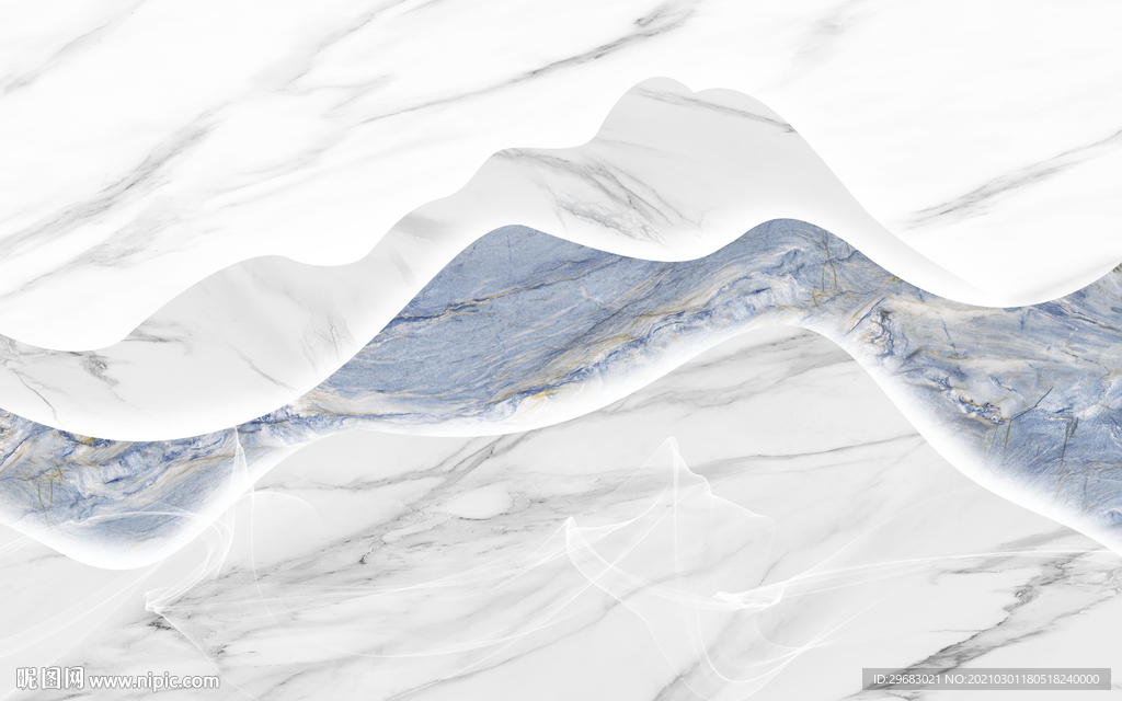 高档新山水意境画 tif分层