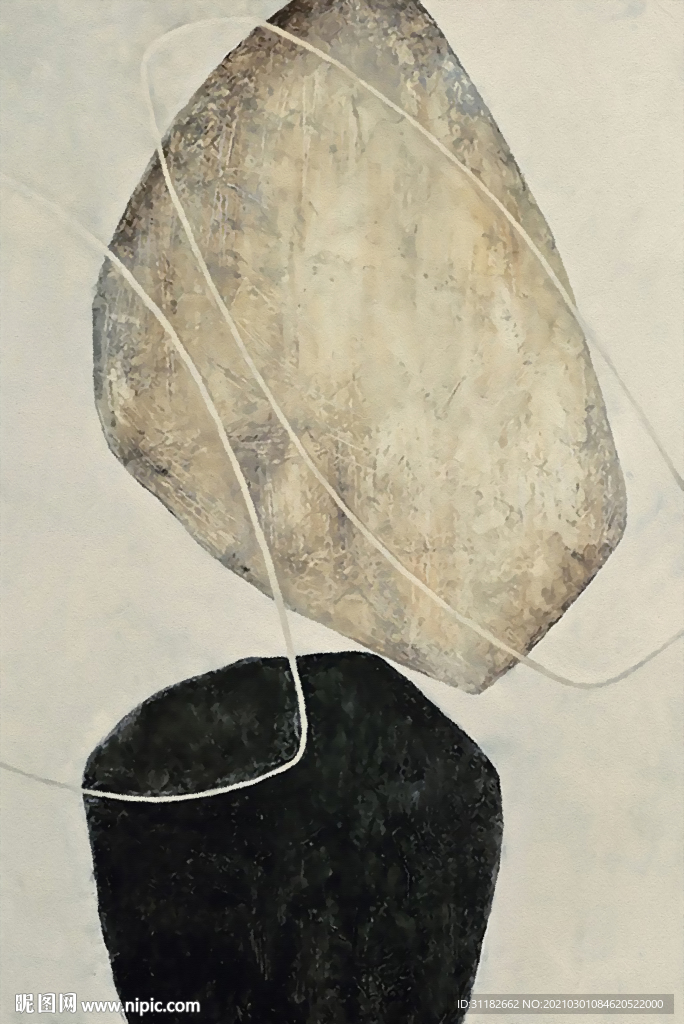 抽象石头装饰画