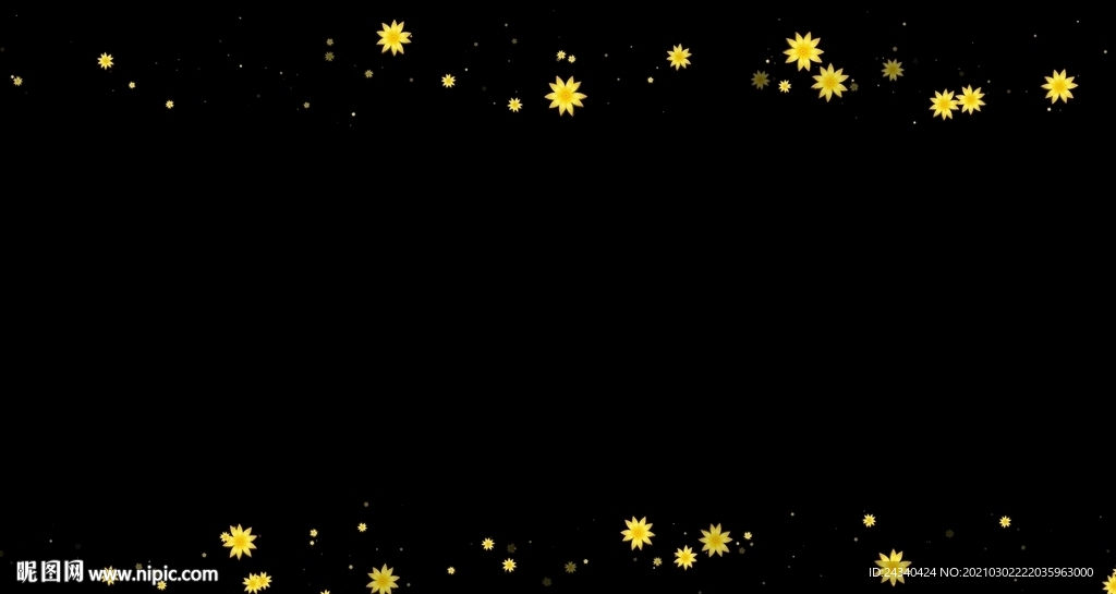 桂花遮罩边框前景装饰视频带通道