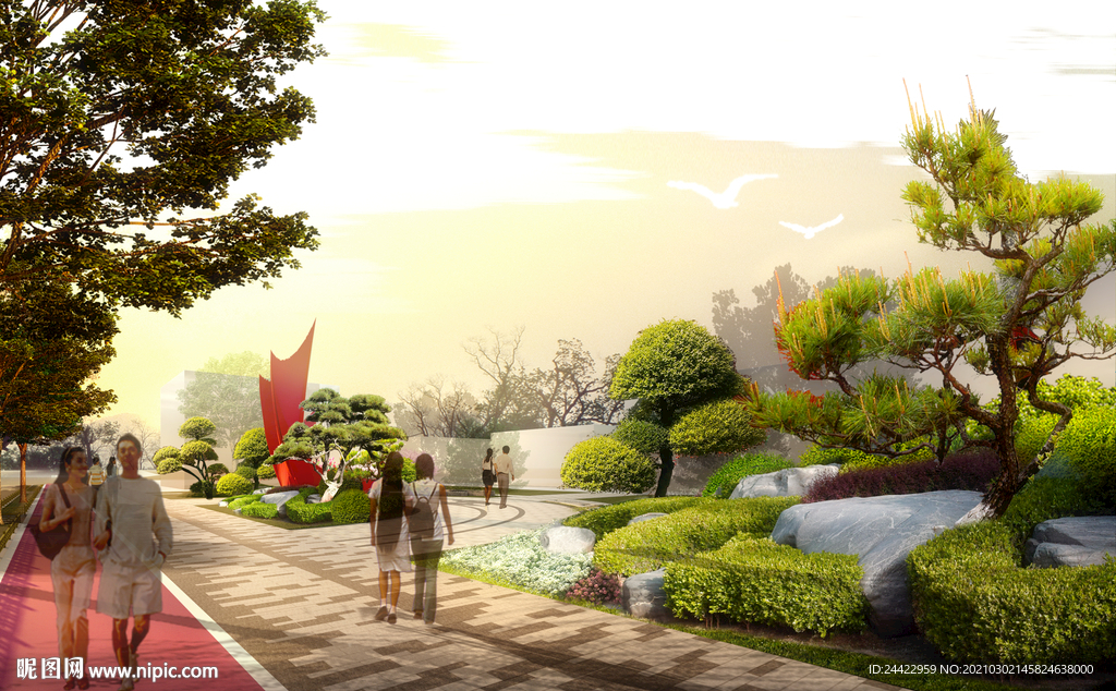 道路景观效果图