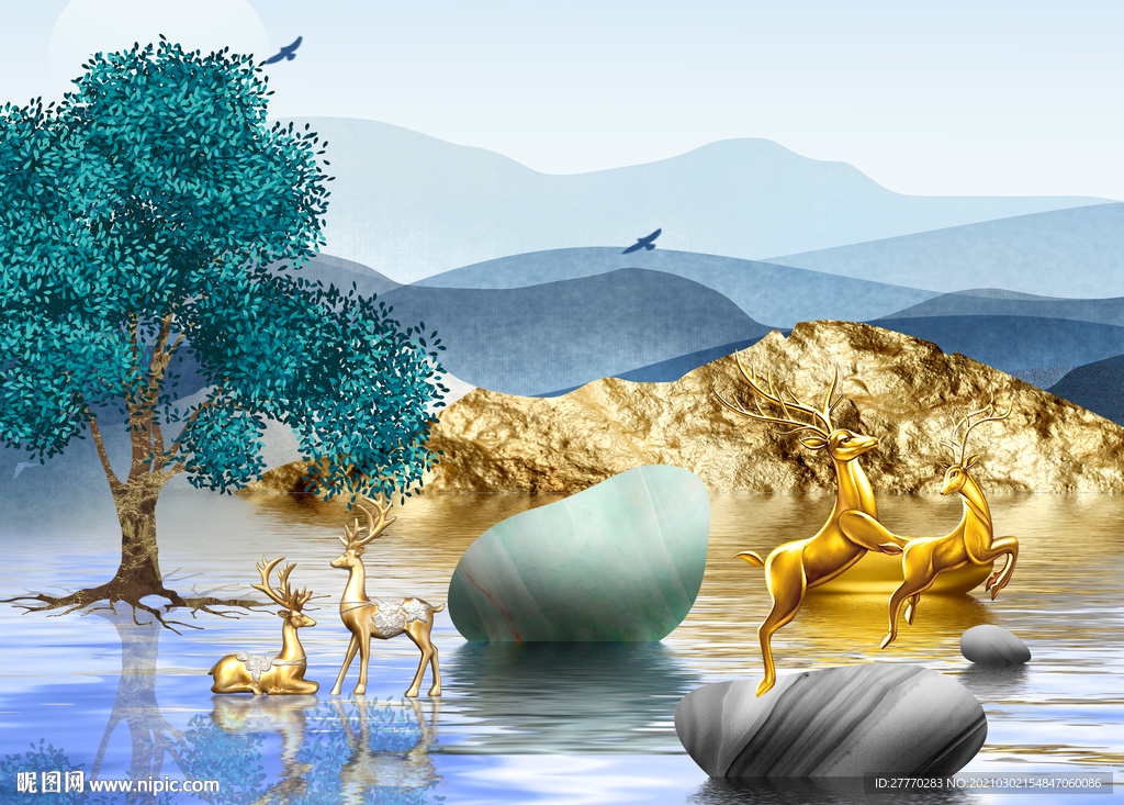 麋鹿山水石来运转