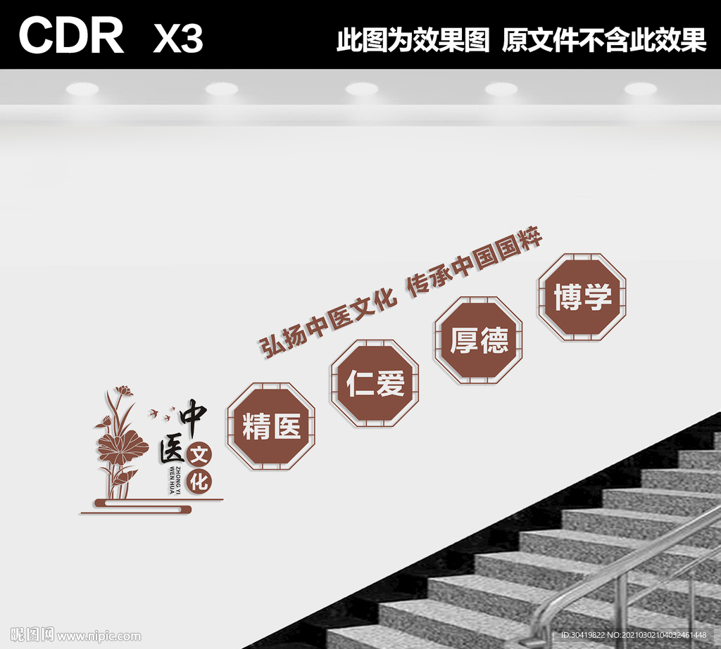 中医楼道文化墙
