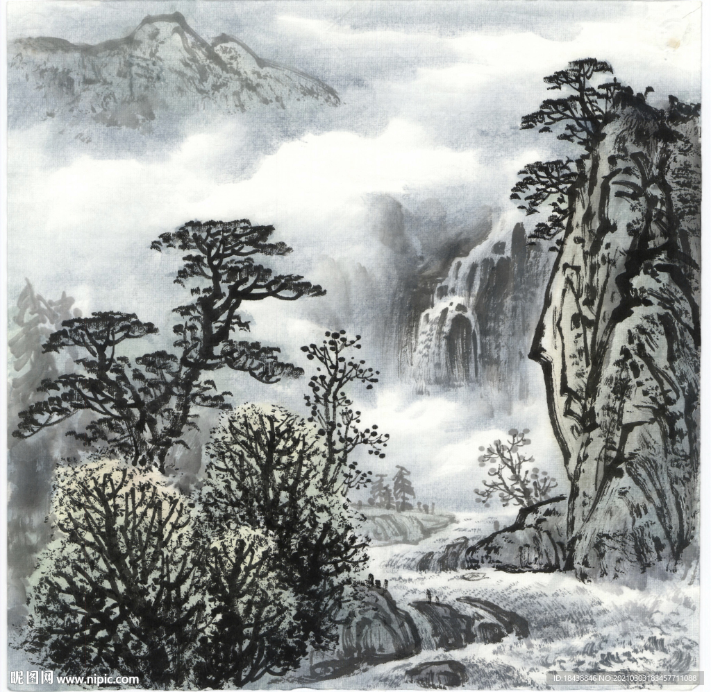 水墨山水画