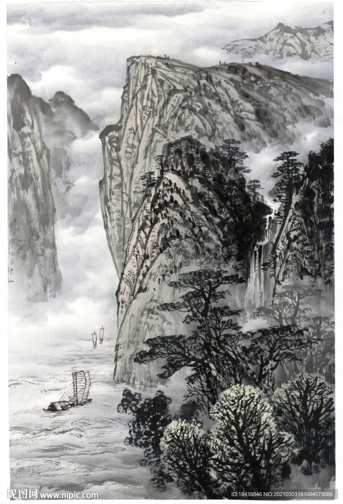 山水水墨画