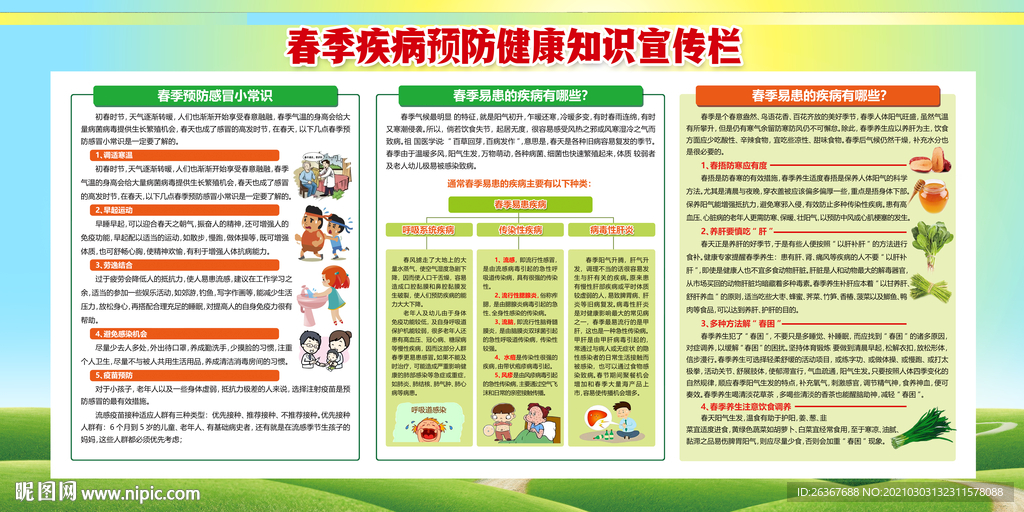 春季健康宣传栏
