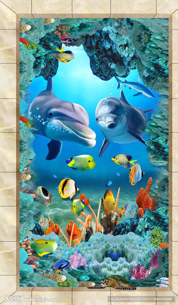 海底世界玄关画