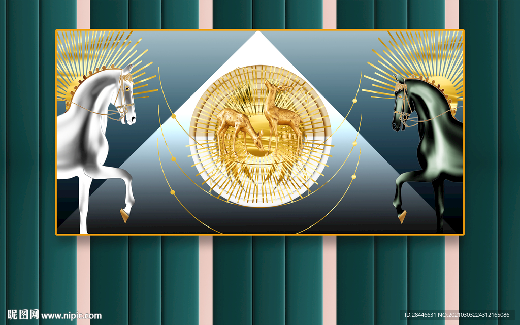 北欧装饰画背景墙