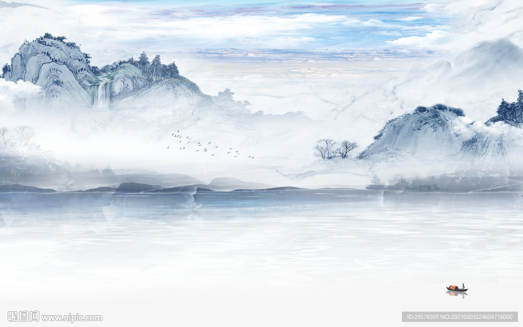 大气现代爆款山水 TIF分层