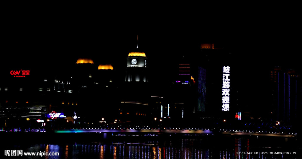 摩天轮 兴中广场  延迟 夜景