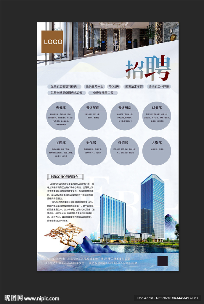 酒店房地产招聘广告
