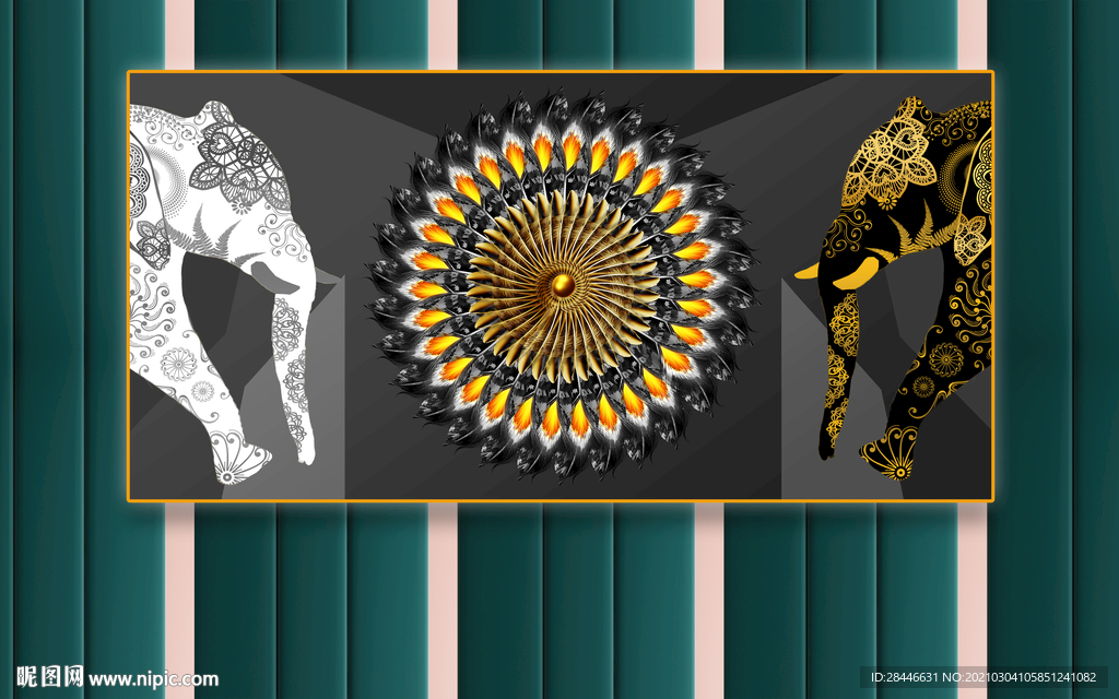 北欧装饰画背景墙