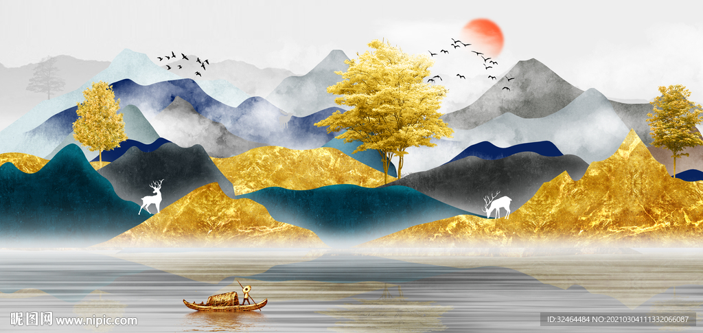 金山发财树装饰画