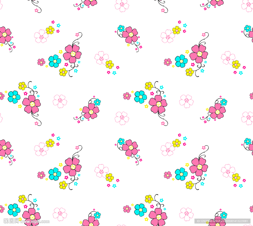 抽象花朵碎花花卉