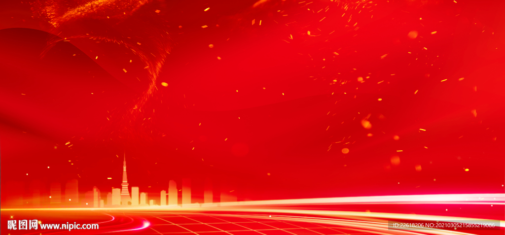 红色地产背景
