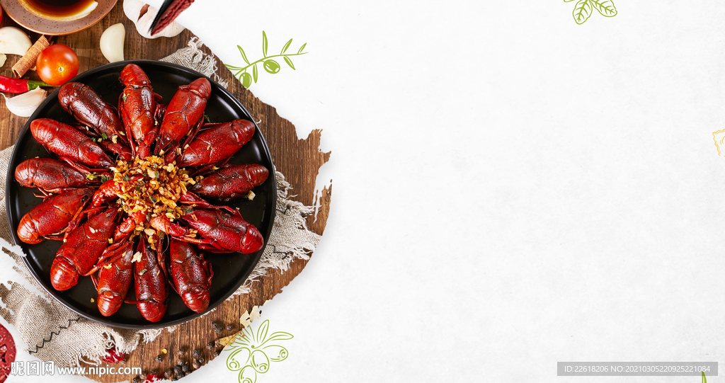 麻辣小龙虾背景