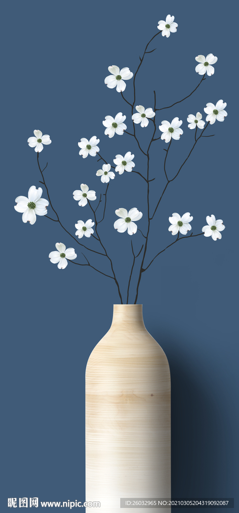 现代简约风花瓶玄关装饰画