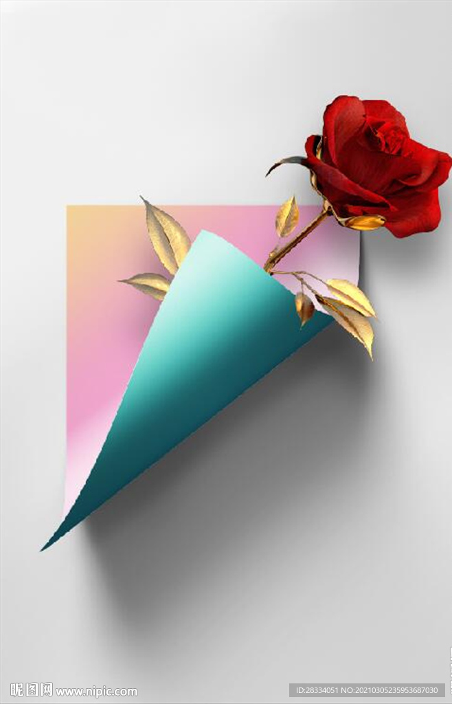 现代立体纸艺玫瑰玄关装饰画
