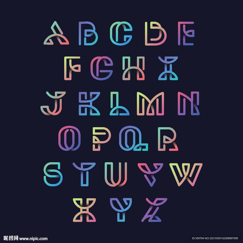 英文字母字体设计